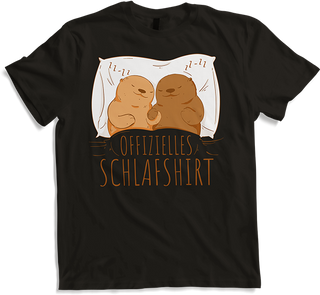 Produktbild von T-Shirt Offizielles Schlafshirt Pyjama Schlafanzug Otter Sprüche