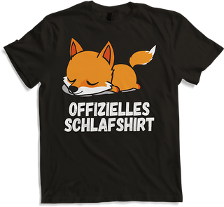 Produktbild von T-Shirt Offizielles Schlafshirt Schlafender Fuchs Lustige Füchse