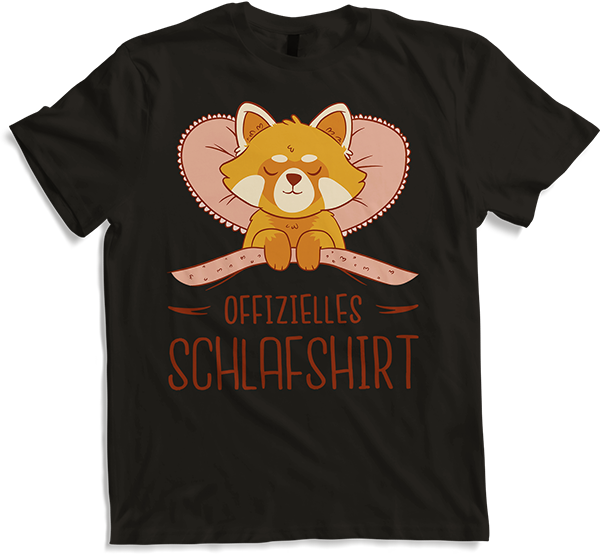 Produktbild von T-Shirt Offizielles Schlafshirt Spruch Mädchen Jungs Roter Panda