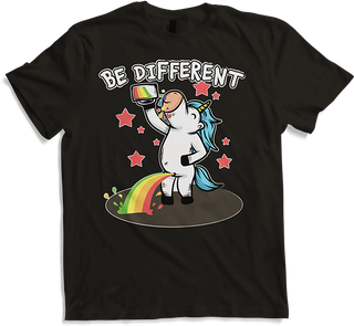 Produktbild von T-Shirt Peeing Einhorn Trinkregenbogen | sarkastische Ironische Einhörner