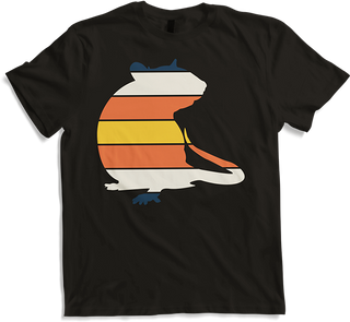 Produktbild von T-Shirt Pet Rat Silhouette Vintage Fancy Ratten
