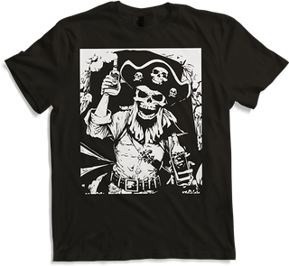 Produktbild von T-Shirt Piraten-Fan Totenkopf Piraten Totenköpfe Freibeuter Segeln Pirat