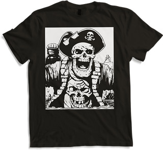 Produktbild von T-Shirt Piraten-Fan Totenkopf Piraten Totenköpfe Freibeuter Segeln Pirat
