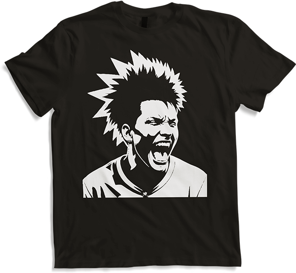 Produktbild von T-Shirt Schreiender Punkrocker mit mohican Anarchy Punk