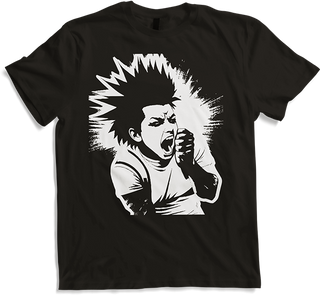 Produktbild von T-Shirt Schreiender Punkrocker mit mohican Anarchy Punk