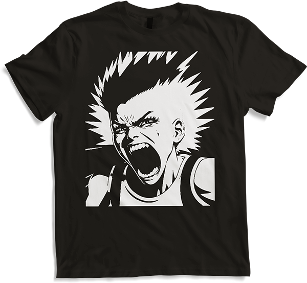 Produktbild von T-Shirt Schreiender Punkrocker mit mohican Anarchy Punk