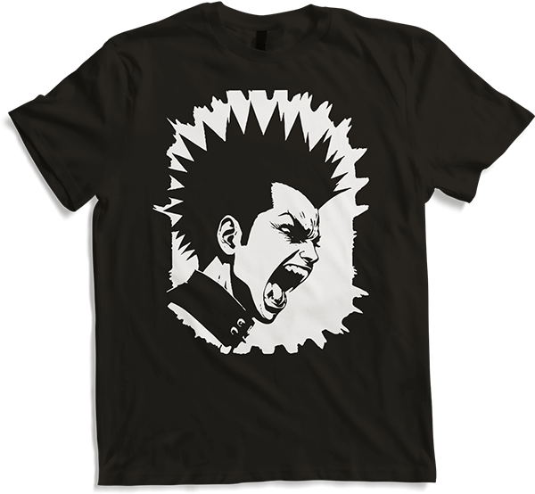 Produktbild von T-Shirt Schreiender Punkrocker mit mohican Anarchy Punk