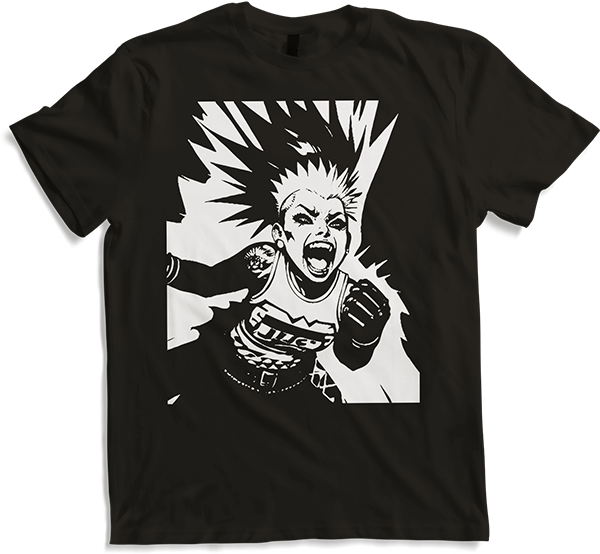 Produktbild von T-Shirt Schreiender Punkrocker mit mohican Anarchy Punk