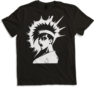 Produktbild von T-Shirt Schreiender Punkrocker mit mohican Anarchy Punk
