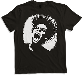 Produktbild von T-Shirt Schreiender Punkrocker mit mohican Anarchy Punk
