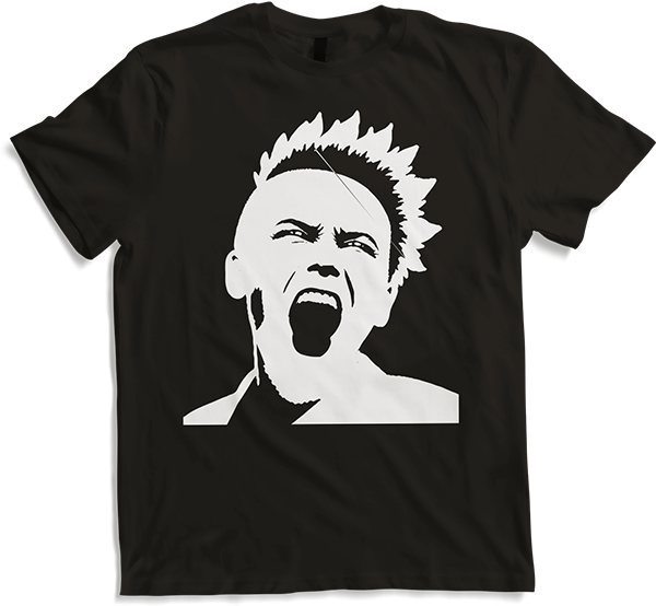 Produktbild von T-Shirt Schreiender Punkrocker mit mohican Anarchy Punk
