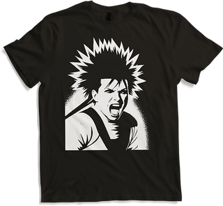 Produktbild von T-Shirt Schreiender Punkrocker mit mohican Anarchy Punk