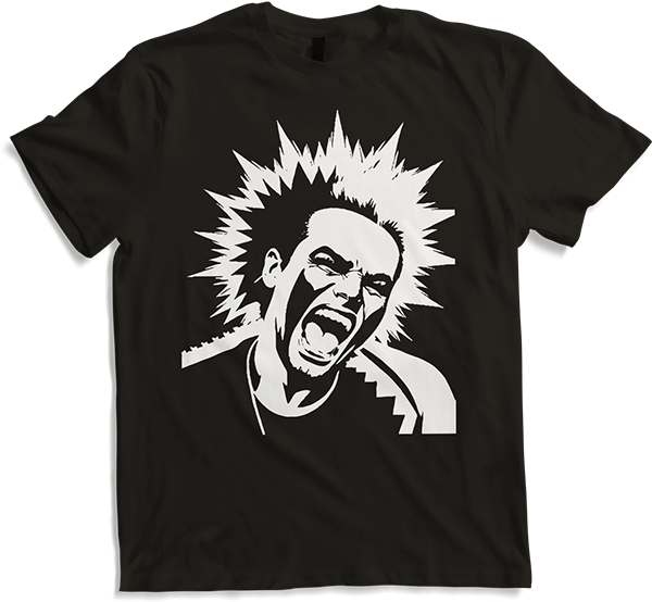 Produktbild von T-Shirt Schreiender Punkrocker mit mohican Anarchy Punk