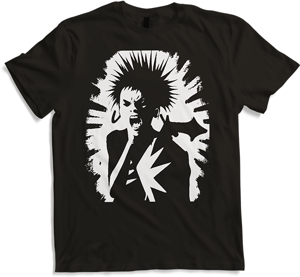 Produktbild von T-Shirt Schreiender Punkrocker mit mohican Anarchy Punk