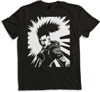 Produktbild von T-Shirt Schreiender Punkrocker mit mohican Anarchy Punk