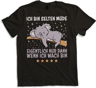 Produktbild von T-Shirt Selten Müde Koala Sarkastische Schlaf Sprüche Koalabär