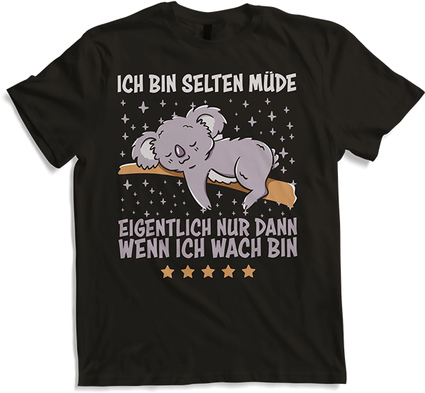 Produktbild von T-Shirt Selten Müde Koala Sarkastische Schlaf Sprüche Koalabär