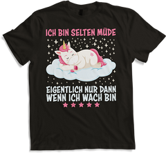 Produktbild von T-Shirt Selten Müde Schlafen Lustige Einhorn Sprüche Sarkastisches