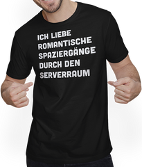 Produktbild von T-Shirt mit Mann Serverraum EDV Programmierer Informatiker Spruch Nerd