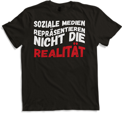 Produktbild von T-Shirt Soziale Medien repräsentieren nicht die Realität Anti Social