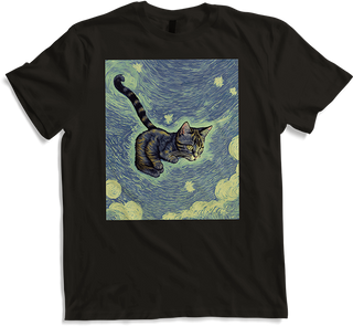 Produktbild von T-Shirt Surreal Impressionistische Katze Impressionismus Katzen Kunst