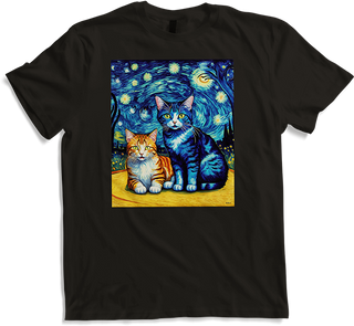 Produktbild von T-Shirt Surreal Impressionistische Katze Impressionismus Katzen Kunst