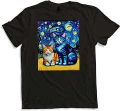 Produktbild von T-Shirt Surreal Impressionistische Katze Impressionismus Katzen Kunst