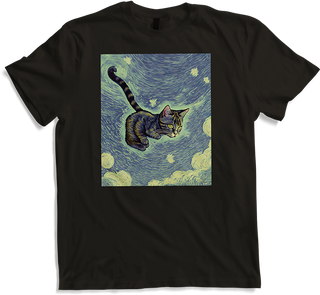 Produktbild von T-Shirt Surreal Impressionistische Katze Impressionismus Katzen Malerei Katze