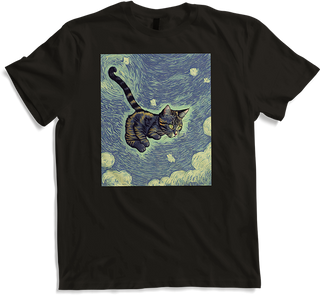 Produktbild von T-Shirt Surreal Impressionistische Katze Impressionismus Katzen Malerei Katze