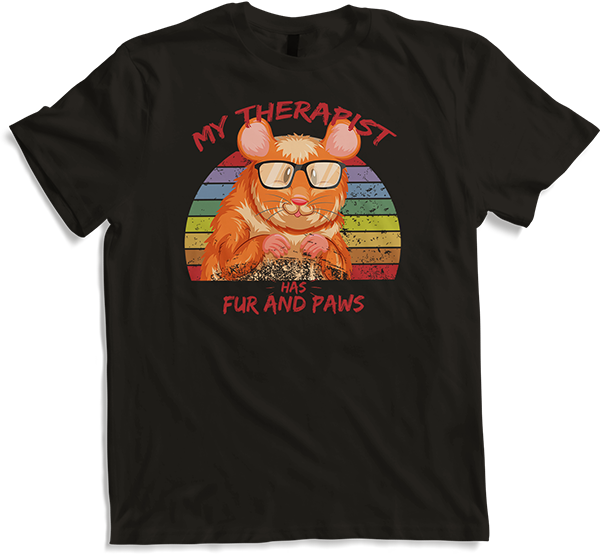 Produktbild von T-Shirt Süßer Hamster | Cooler Spruch | Nager als Therapeut | Retro