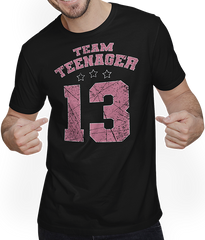 Produktbild von T-Shirt mit Mann Team Teenager Spruch Teen Girl 13. Geburtstag Mädchen