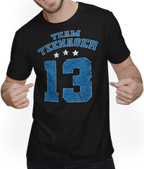Produktbild von T-Shirt mit Mann Team Teenager Spruch Teen Junge 13. Geburtstag Jungen