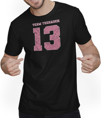 Produktbild von T-Shirt mit Mann Team Teenager und Offizielles Teenager 13. Rosa Geburtstag Mädchen