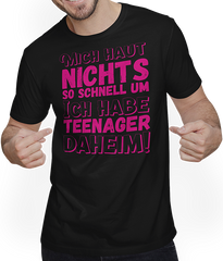 Produktbild von T-Shirt mit Mann Teenager Daheim Freche Mütter Sprüche Mama Spruch Jugendlich