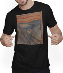 Produktbild von T-Shirt mit Mann The Hunger Cat Western Art The Scream Skrik Cats Der Schrei