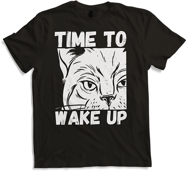 Produktbild von T-Shirt Time To Wake Up Morning Grouch Cat Mom Lustige Katze Spruch