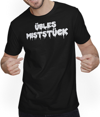 Produktbild von T-Shirt mit Mann Übles Miststück Gothic Dark Wave Batcave Spruch Goth Mädchen