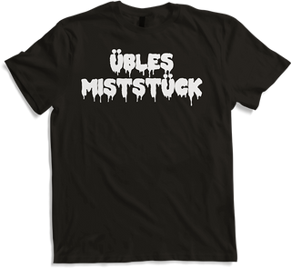 Produktbild von T-Shirt Übles Miststück Gothic Dark Wave Batcave Spruch Goth Mädchen