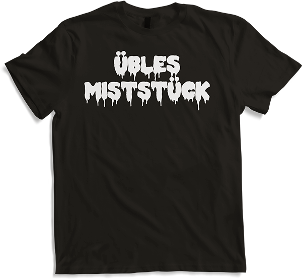 Produktbild von T-Shirt Übles Miststück Gothic Dark Wave Batcave Spruch Goth Mädchen