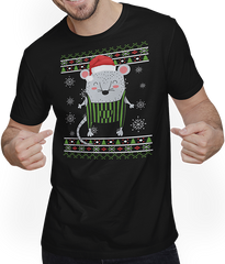 Produktbild von T-Shirt mit Mann Ugly Christmas for Pet Rat Owners Funny Fancy Rat Motiv