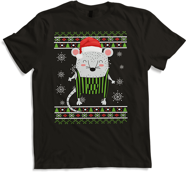 Produktbild von T-Shirt Ugly Christmas for Pet Rat Owners Funny Fancy Rat Motiv