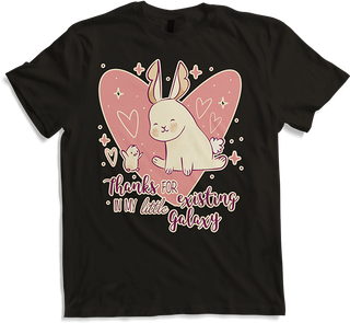 Produktbild von T-Shirt Vielen Dank für das existierende in meinem kleinen Galaxy Love Chick Bunny