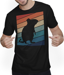 Produktbild von T-Shirt mit Mann Vintage Degus Retro Achtziger Jahre Style Degu