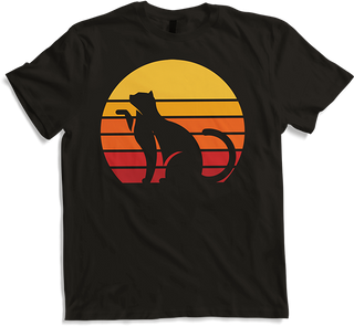 Produktbild von T-Shirt Vintage Katze | Retro Sonne | Für Katzenbesitzer