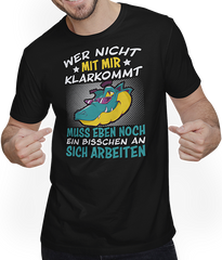 Produktbild von T-Shirt mit Mann Wer nicht mit mir klarkommt Jungen Freche Alligator Sprüche