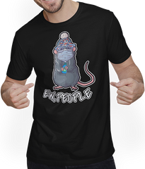 Produktbild von T-Shirt mit Mann Winter Edition: Ew People Spruch Haustier Ratte trägt Gesichtsmaske