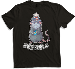 Produktbild von T-Shirt Winter Edition: Ew People Spruch Haustier Ratte trägt Gesichtsmaske