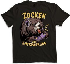 Produktbild von T-Shirt Zocken Entspannung Gamer Nerd Bär PC Computer Games Jungen