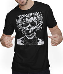 Anarchy Fan Totenkopf mit Mohawk Crazy Antisocial Punk