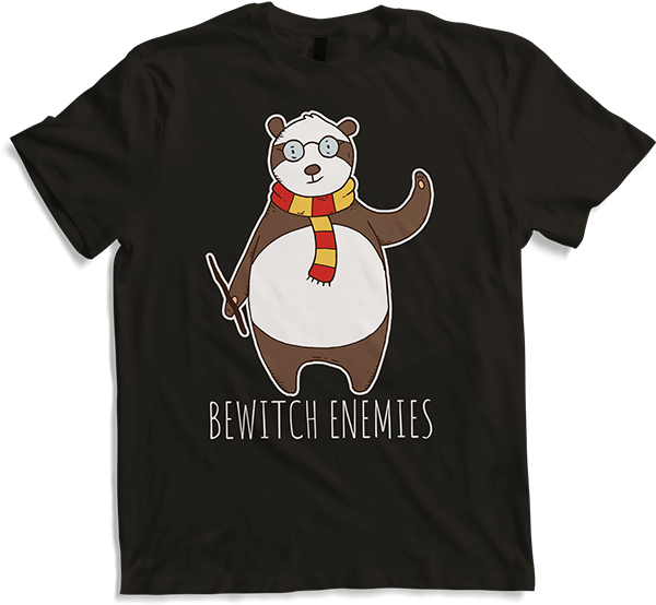 Produktbild von T-Shirt Bewitch Enemies Funny Magic Panda Hexe Spruch Hexe